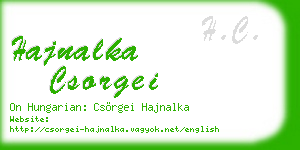 hajnalka csorgei business card